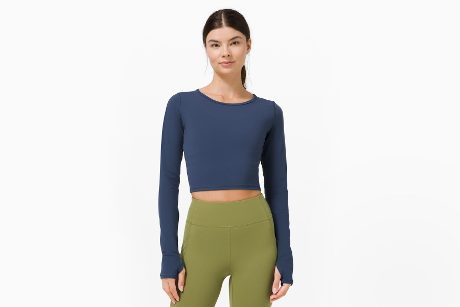 New Wunder Train Cropped Long Sleeve at lululemon