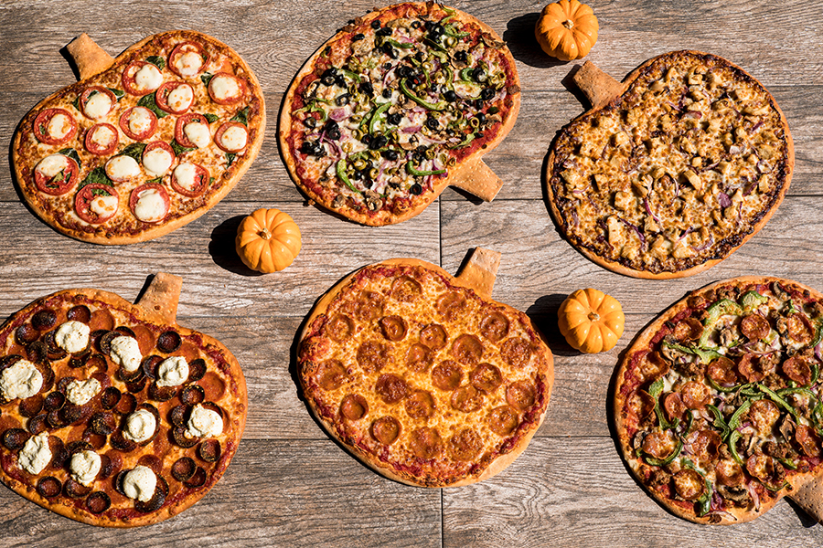 Pumpkin-Shaped Pizzas at Fresh Brothers