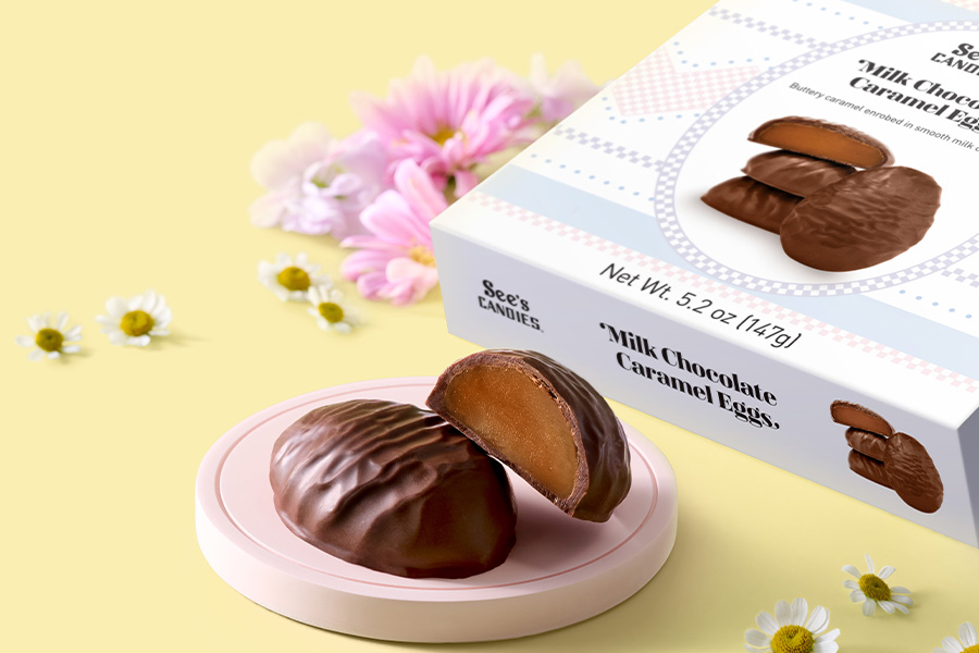 Milk Chocolate Caramel Eggs at See’s Candies